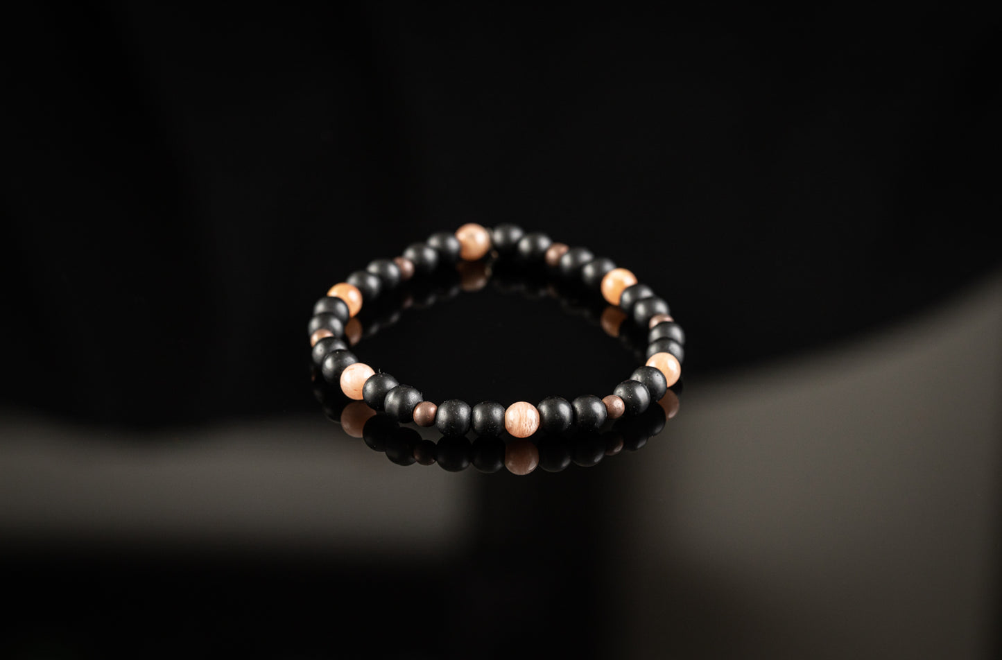 HELIOS COLLECTION - Sunstone / Flourite / Onyx bracelet