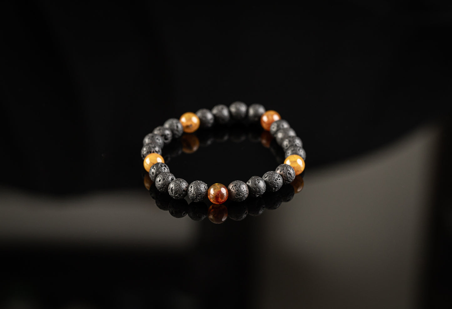 LIMITED HALLOWEEN COLLECTION - Lava / Orange Dragon Vein bracelet