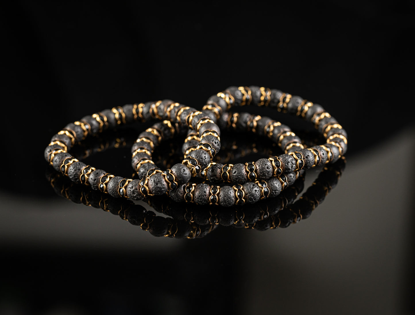 SERPENS COLLECTION - Lava / Gold bracelet