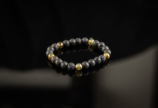LIMITED HALLOWEEN COLLECTION - Lava / Green Dragon Vein bracelet