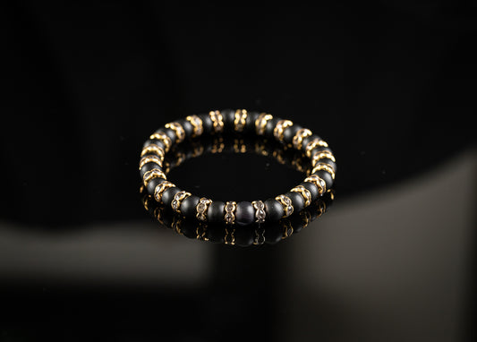 SERPENS COLLECTION - Onyx / Gold bracelet
