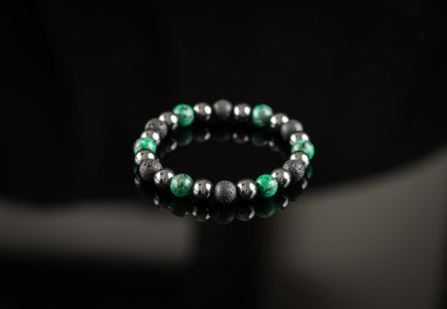 GAIA COLLECTION - Malachite / Hematite / Lava bracelet