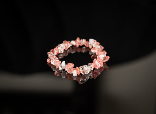 ZEUS COLLECTION - Rose Quartz / Cherry Quartz / Opalite / Chip bracelet
