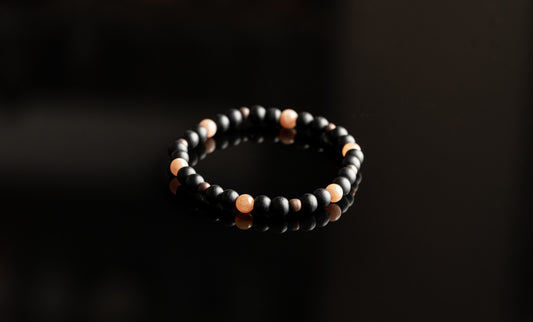 HELIOS COLLECTION - Sunstone / Flourite / Onyx bracelet