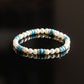 IRIS COLLECTION - Shell pearl / Turquoise / Silver bracelet