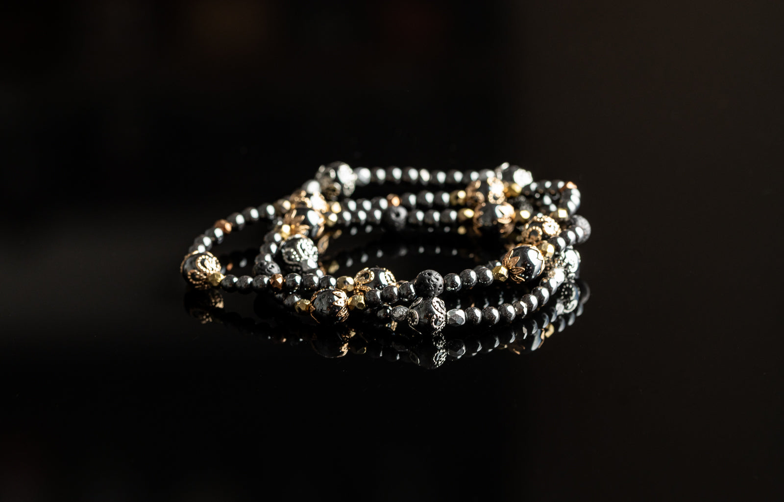 ANDROMEDA COLLECTION - Hematite / Silver bracelet