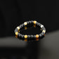 LIMITED HALLOWEEN COLLECTION - Lava / Yellow Cracked Agate bracelet