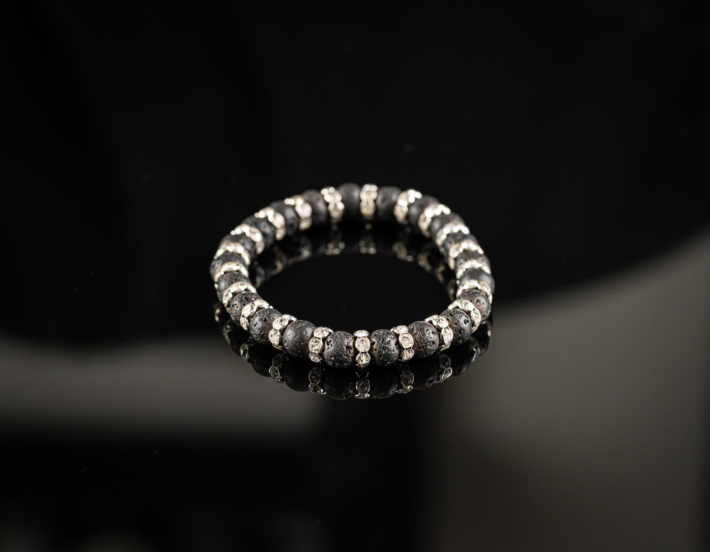 SERPENS COLLECTION - Lava / Silver bracelet