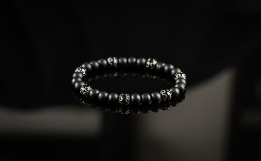 CHAOS COLLECTION - Onyx / Silver bracelet