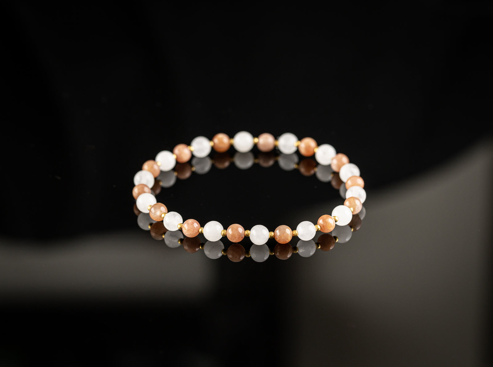 APHRODITE COLLECTION - Sunstone / Jade bracelet