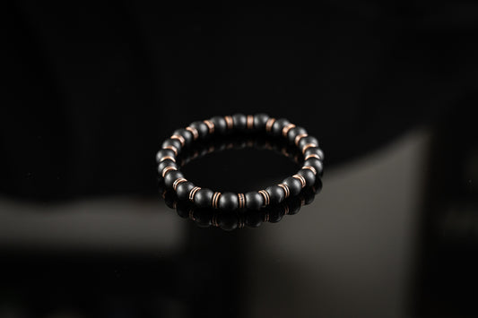 CASSIOPEIA COLLECTION - Onyx / Copper bracelet