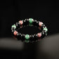 Unique Bracelet - Red cracked Agate / Green Aventurine / Onyx bracelet