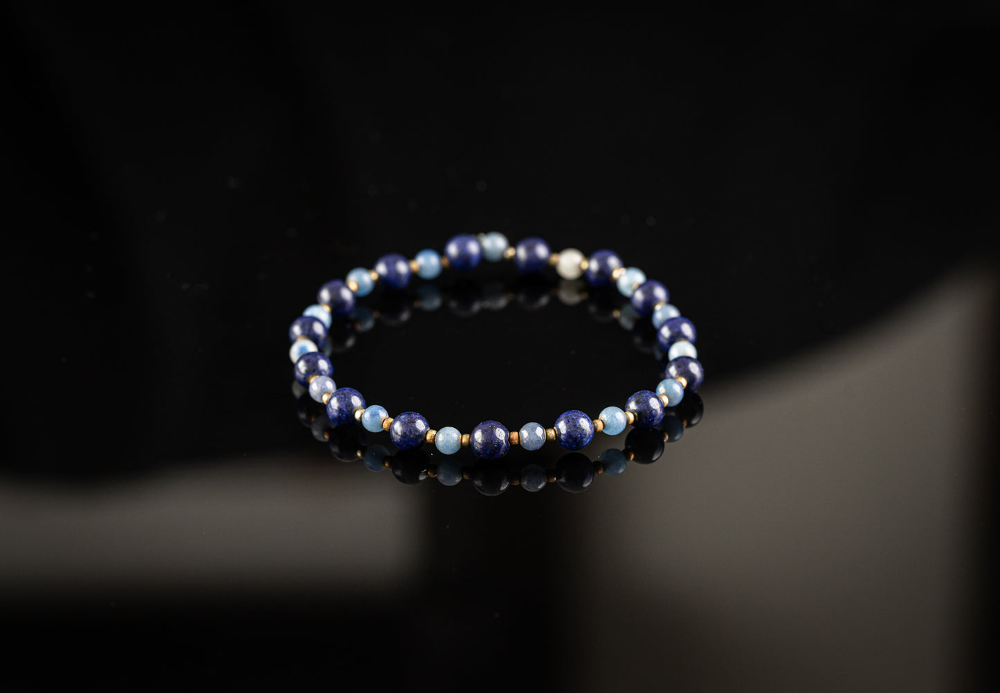 POSEIDON COLLECTION - Lapis Lazuli / Jade / Gold bracelet